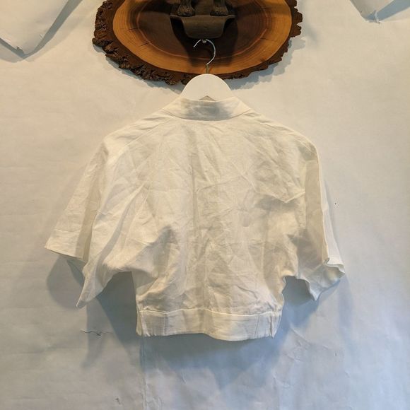 Aritzia White V-Neck Blouse - Picture 11 of 11